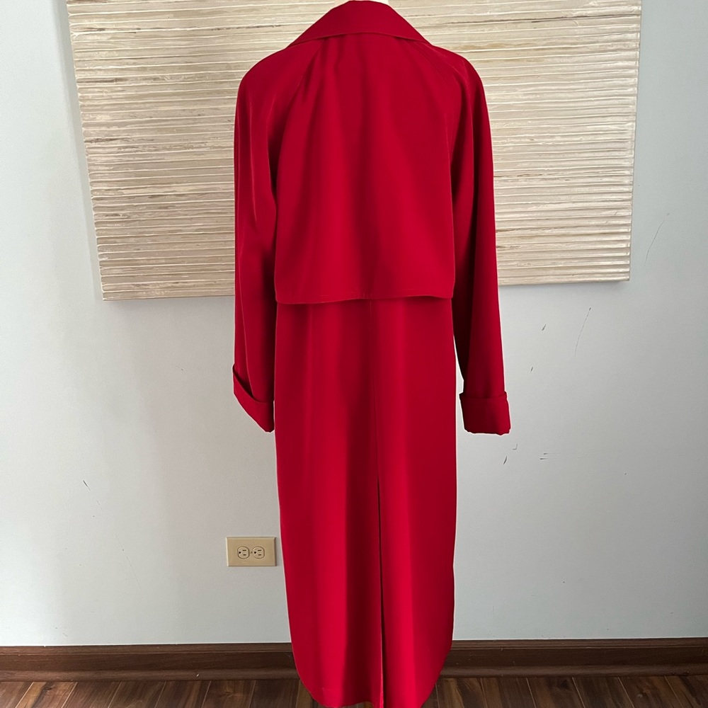 Gallery Red Trench coat size 6P - Picture 11 of 13